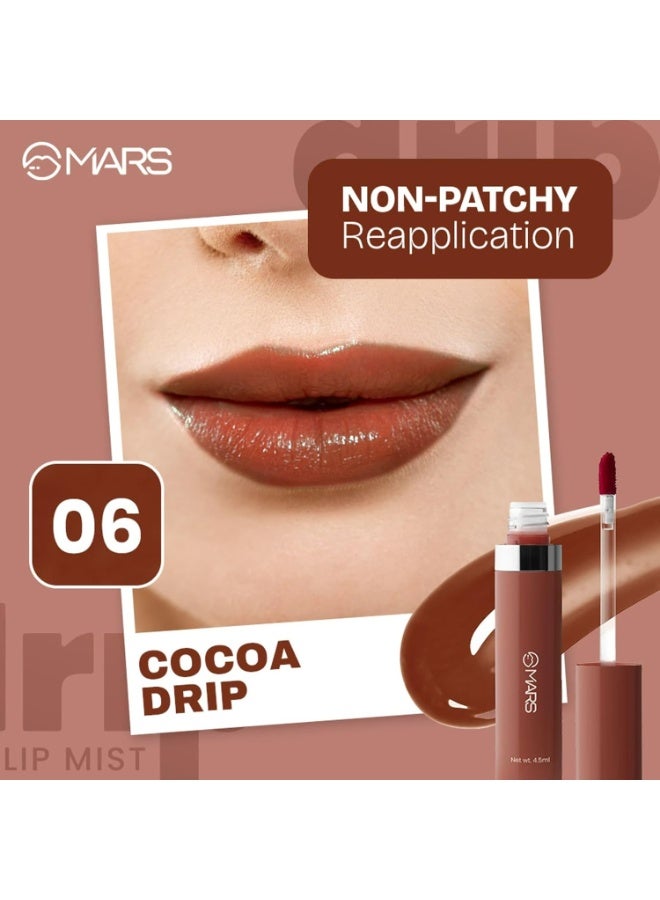 MARS Drip Lip Mist for Women (4.5 ml) (06-Cocoa Drip) | Dual Function | Buildable Color | Glossy Finish | Long-Lasting | Hydration | Light-Weight Formula | Non-Patchy Reapplication - Image 5